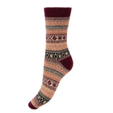 Patterned sock on a white background
