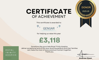 How Donating Surplus Stock Helped Gemjar Raise £3,000 for Royal Trinity Hospice
