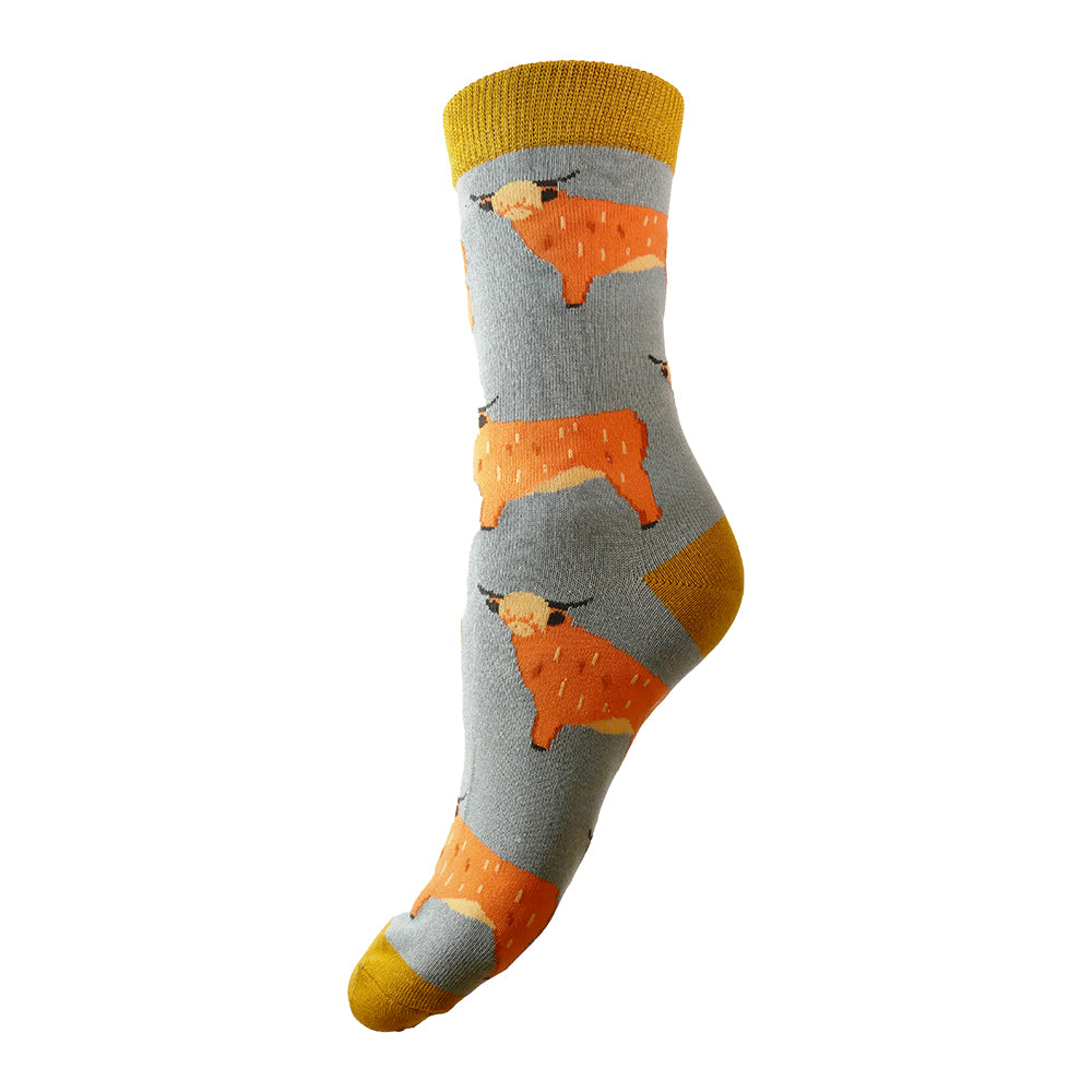 Highland cow Bamboo Socks