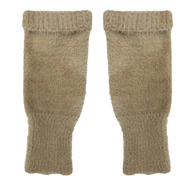 Fawn Fine knit fingerless gloves