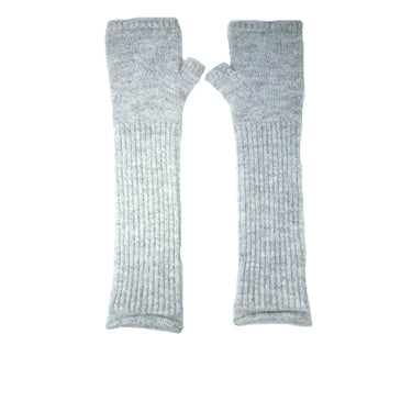Long Grey Fingerless Gloves