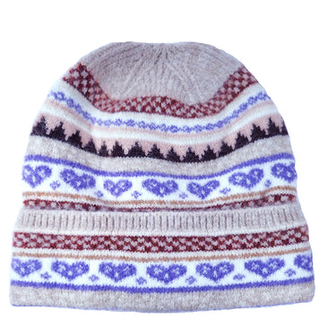 Fawn top Nordic Heart Hat