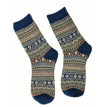 Men's Blue Fairisle Socks
