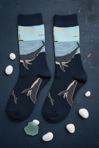 Ocean Whale Bamboo Socks