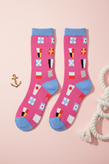 Ships Flags Bamboo Socks