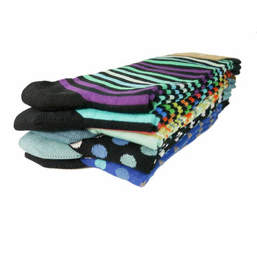 5 pairs of men's striped and spotty Bamboo socks