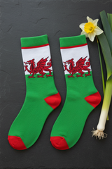 Welsh Dragon Men's Bamboo Socks