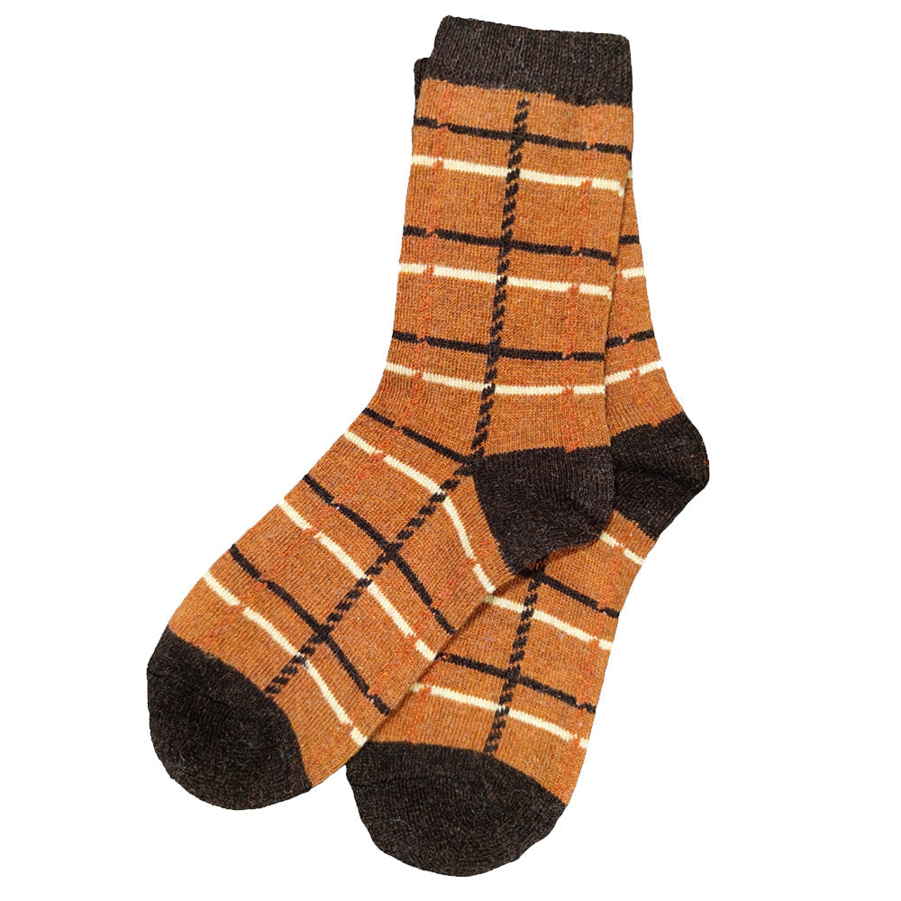 3 pairs of brown and fawn wool blend socks