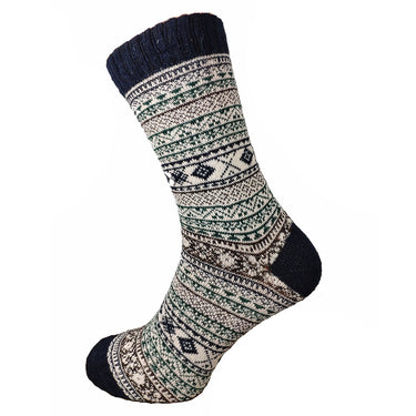 Mens Black Fairisle Socks