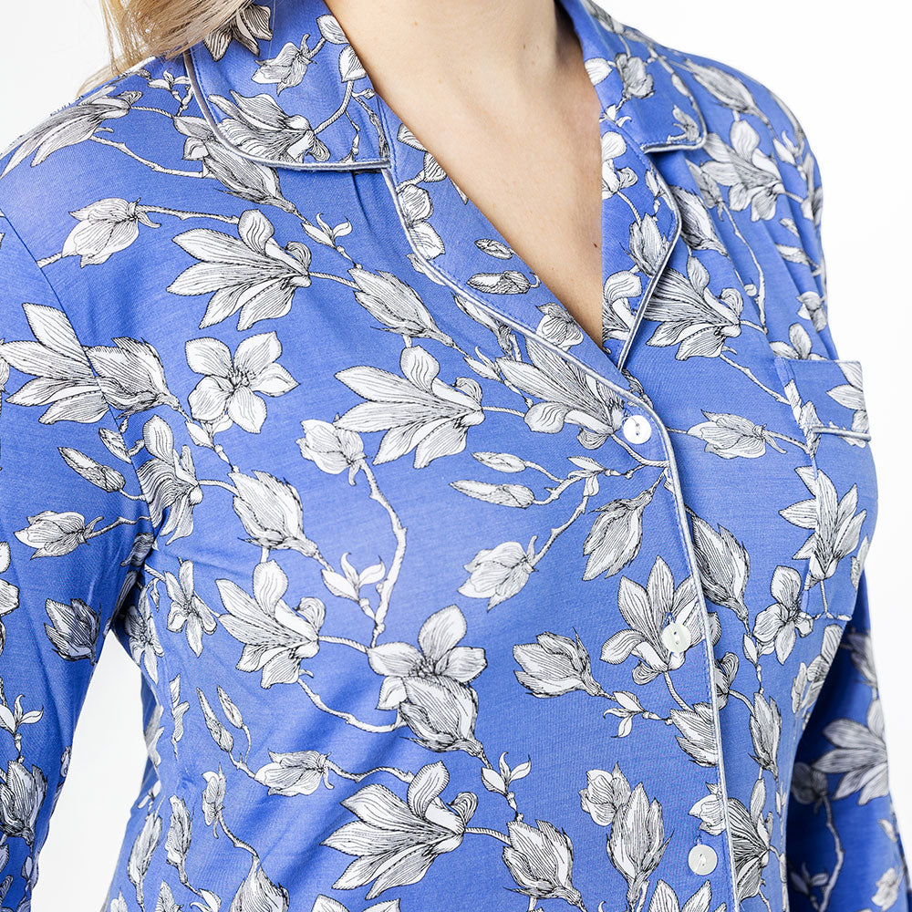 Lily print bamboo pyjamas